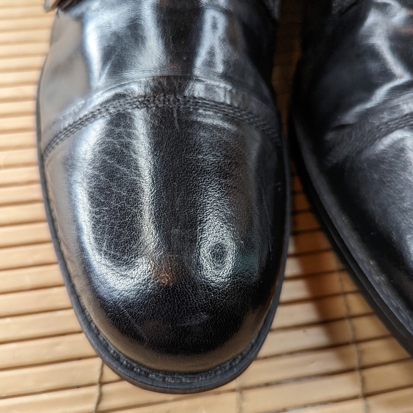 Steve Madden Mens Black Leather Double Monk Strap Cap toe Oxford Dress Shoes Si - Picture 5 of 10